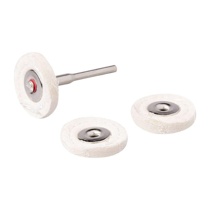 Silverline Rotary Tool Loose Leaf Buffing Wheel Kit 4pce 25mm Dia Silverline - Town Tools 