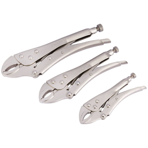 Draper Self Grip Curved Jaw Pliers Set (3 Piece) 67825 Draper - Town Tools 