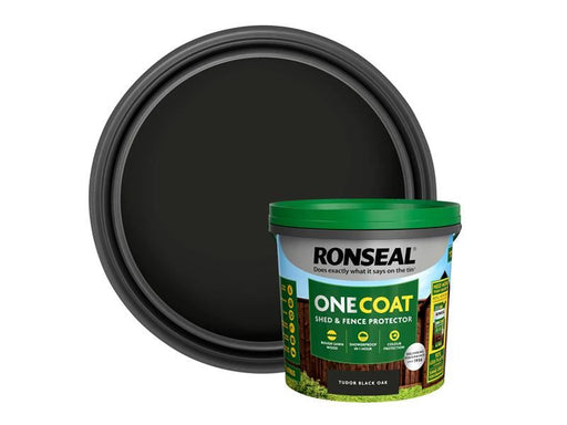 Ronseal One Coat Shed & Fence Protection Tudor Black Oak 5 litre Ronseal - Town Tools