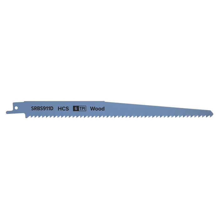 Sealey Reciprocating Saw Blade Clean Wood 230mm 6tpi Pack of 5 SRBS911D Sealey - Town Tools 