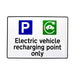 Scan Ev Recharging Point Only Rpvc 300X200mm Scan - Town Tools