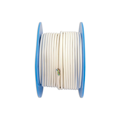 Connect White 3 Core Mains Cable 15A 50m 30675 Tool Connection - Town Tools 