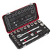 Sealey Premier Platinum Premier Platinum Socket Set 3/8"Sq Drive 31pc AK7921 Sealey Premier Platinum - Town Tools 