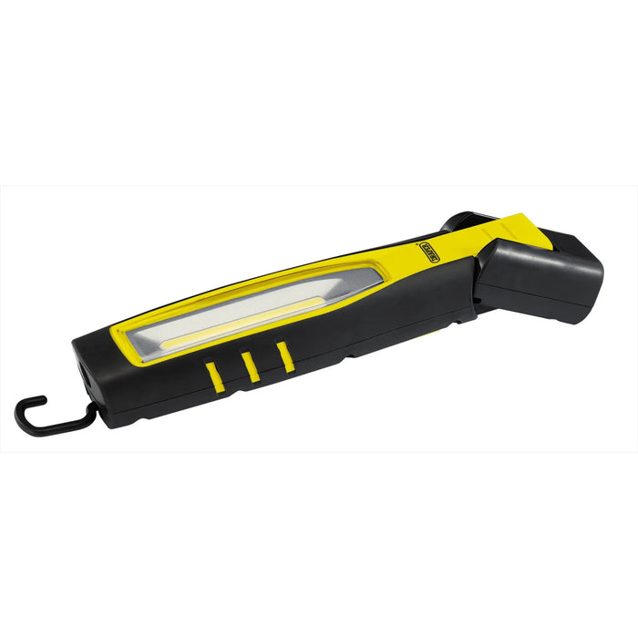 Draper COB/SMD LED Rechargeable Inspection Lamp, 10W, 1,000 Lumens, Yellow,  1 x