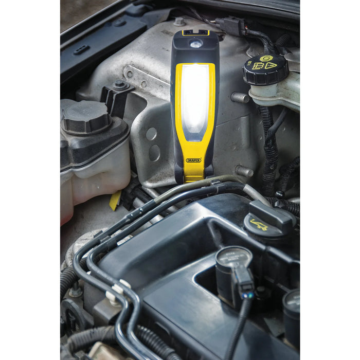 Draper COB/SMD LED Rechargeable Inspection Lamp, 10W, 1,000 Lumens, Yellow,  1 x
