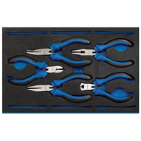 Draper Precision Plier Set in 1/4 Drawer EVA Insert Tray (5 Piece) 63215