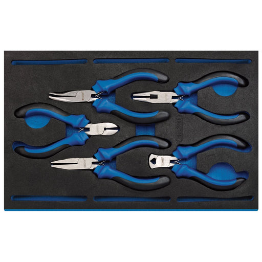 Draper Precision Plier Set in 1/4 Drawer EVA Insert Tray (5 Piece) 63215 Draper - Town Tools 