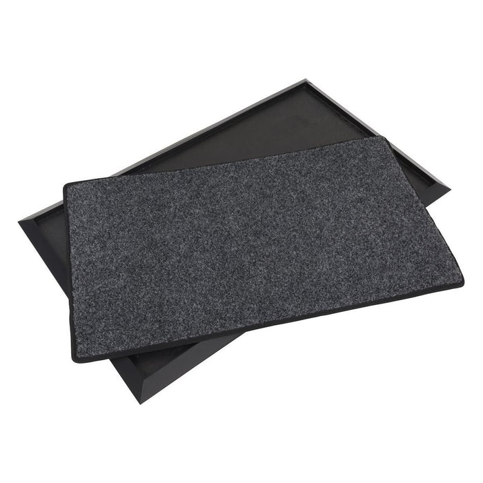 Sealey Rubber Disinfection Mat With Removable Polyester Carpet 450 x 750mm DRM01 Sealey - Town Tools 