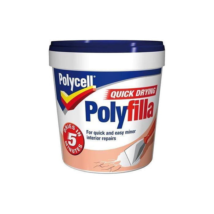 Polycell Multipurpose Quick Drying Polyfilla Tub 1kg Polycell - Town Tools