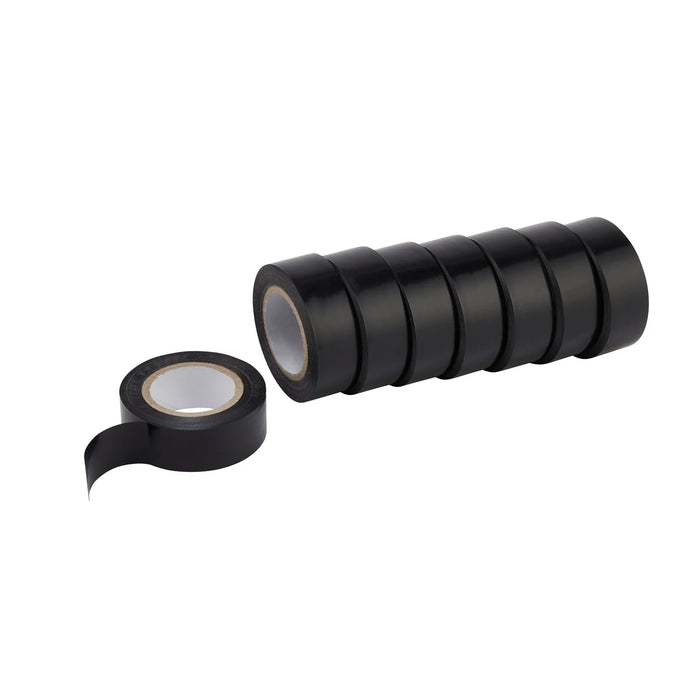 Draper Expert Insulation Tape, 10m x 19mm, Black (Pack of 8) - 619