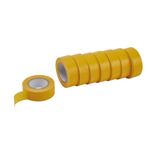 Draper Expert Insulation Tape to BSEN60454/Type2, 10m x 19mm, Yellow (Pack of 8) - image 1