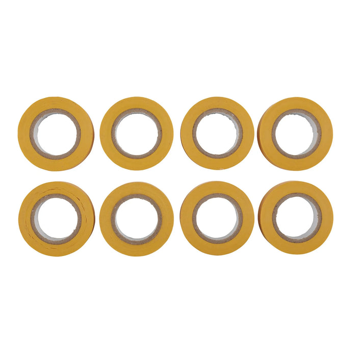 Draper Expert Insulation Tape to BSEN60454/Type2, 10m x 19mm, Yellow (Pack of 8)