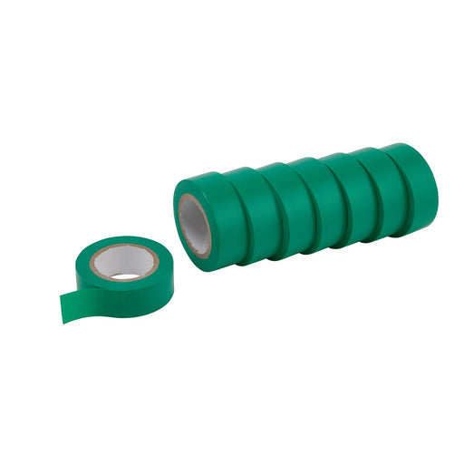 Draper Expert Insulation Tape to BSEN60454/Type2, 10m x 19mm, Green (Pack of 8) - image 1