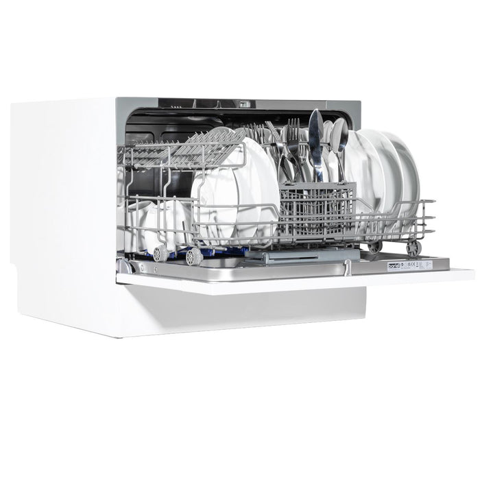 Baridi Tabletop Dishwasher 6 Place Settings 6.5L Capacity - White DH83