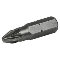 Faithfull Pozi S2 Grade Steel Screwdriver Bits PZ2 x 25mm (Pack 25)