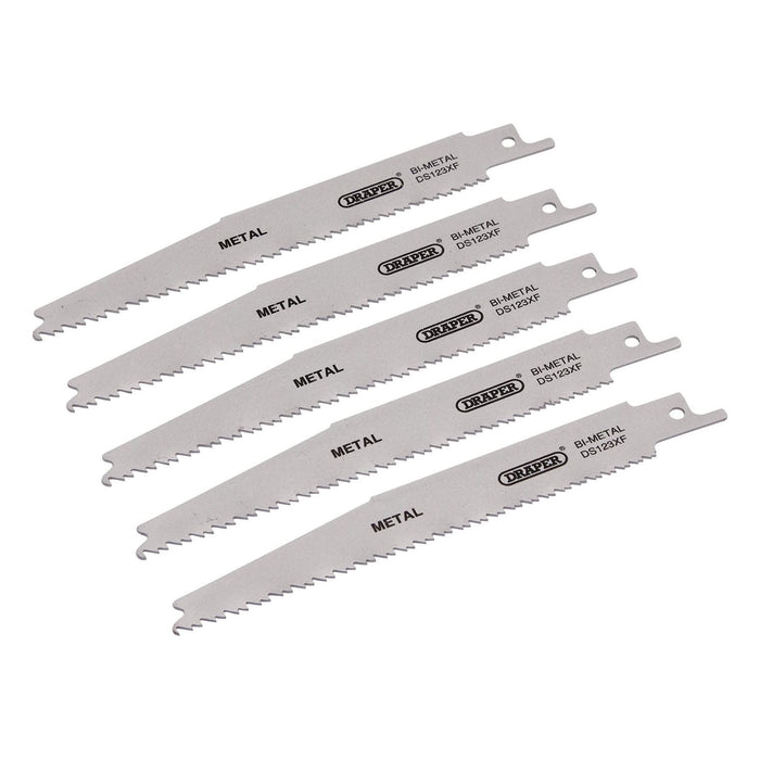 Draper Bi-metal Reciprocating Saw Blades for Metal Cutting, 150mm, 8-14tpi (Pack Draper - Town Tools 