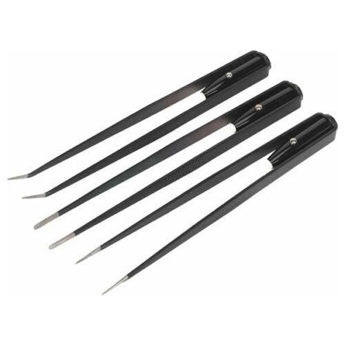 Sealey Industrial Tweezer Set 3Pc With Led Light Sealey - Town Tools 