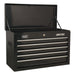 Sealey Topchest Mid-Box & Rollcab 14 Drawer Stack Black AP22BSTACK Sealey - Town Tools 