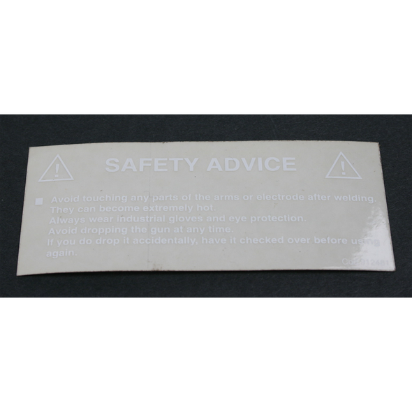 Sealey Label (safety advice)