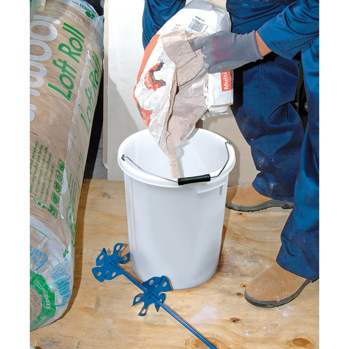 Draper Plasterers Mixing Bucket, 28L, White - PLASTBKT