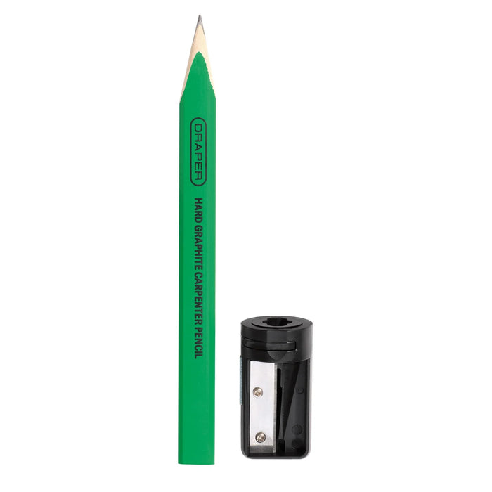 Draper Carpenter's Pencils with Sharpener (Pack of 10) - HGP10