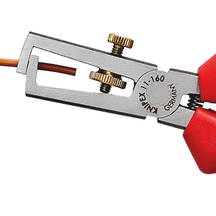 KNIPEX 11 01 160 Insulation Stripper with opening spring, universal plastic