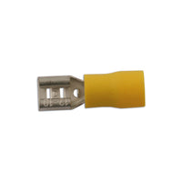 Connect Yellow Female Push-On Terminal 9.5mm 100pc 30211