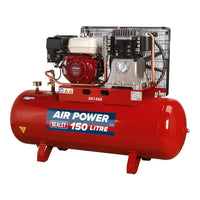 Sealey 150L Belt Drive Air Compressor with Petrol Engine 6.5hp SA1565