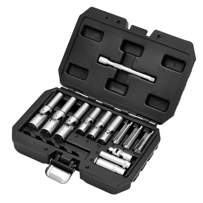 Draper Thin Wall PSG Glow Plug Socket Set, 3/8" and 1/4" Sq. Dr. (18 Piece)