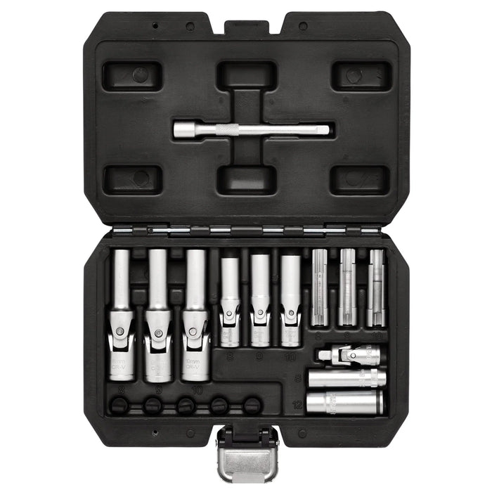 Draper Thin Wall PSG Glow Plug Socket Set, 3/8" and 1/4" Sq. Dr. (18 Piece)