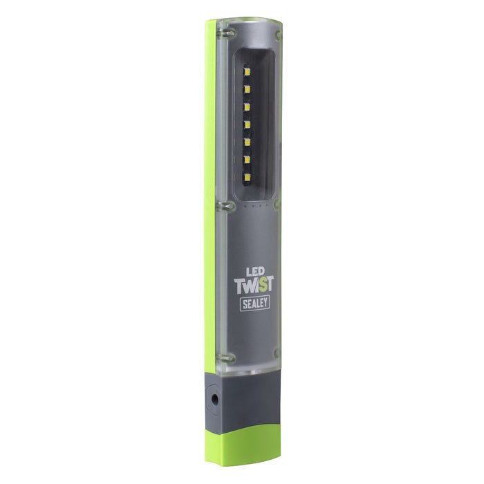 Sealey LED Twist Rechargeable Inspection Light 2W & 1W SMD LED LED401G Sealey - Town Tools 