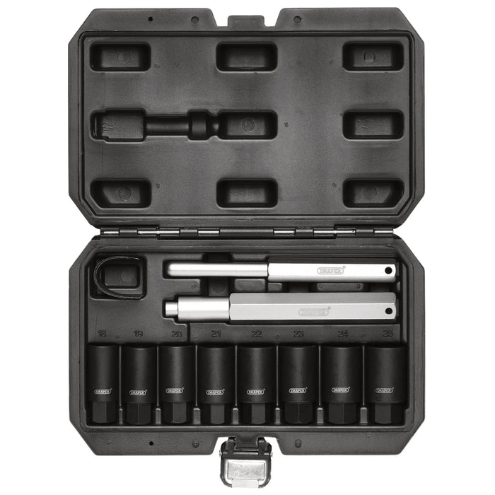 Draper Locking Wheel Nut Removal Set (10 Piece) - LWNR-10 Piece