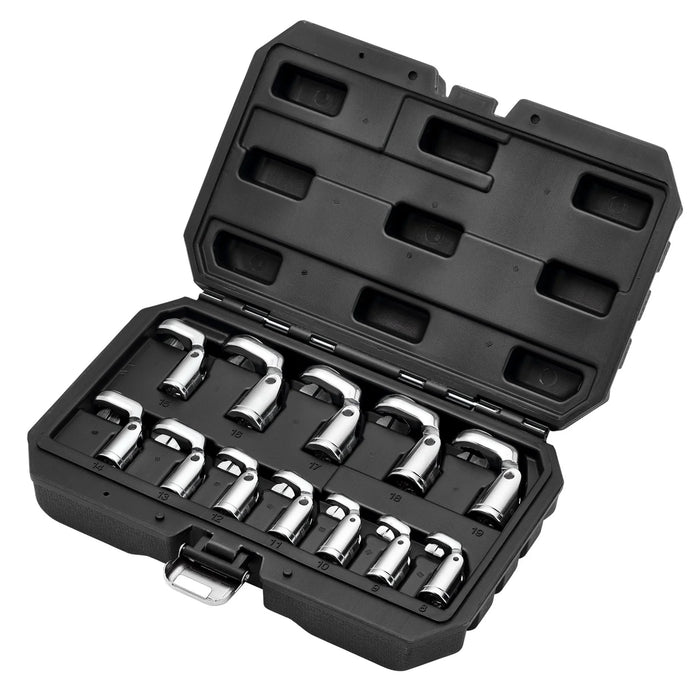 Draper Flexible Crowfoot Socket Wrench Set, 3/8" Sq. Dr. (12 Piece) - FCS-12PC