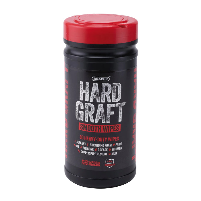 Draper Hard Graft Multipurpose Smooth Wipes (Tub of 80) - HGW-SM80