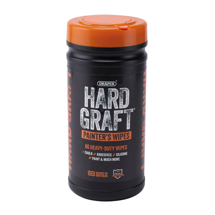 Draper Hard Graft Painters Wipes (Tub of 80) - HGW-PA80
