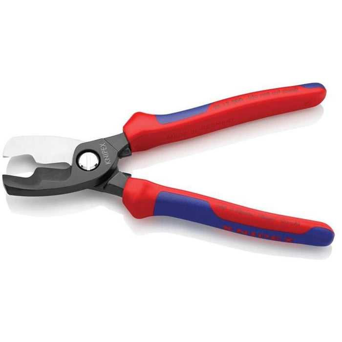 Knipex Cable Shears with Twin Cutting Edge Multi-Component Grip 200mm Knipex - Town Tools