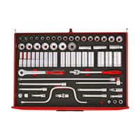Teng Tools 1/2" Socket Set 12 pt FOAM4X4 63 Pieces