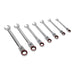 Sealey Flexi-Head Ratchet Combination Spanner Set 7pc Metric Platinum Series Sealey - Town Tools 