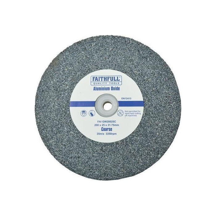 Faithfull General Purpose Grinding Wheel 200 x 25mm Coarse Alox Faithfull - Town Tools