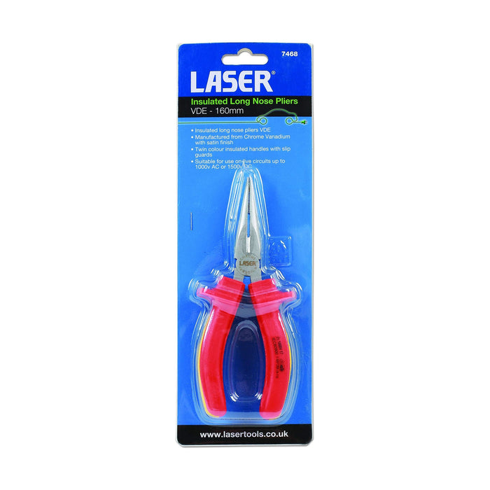 Laser Insulated Long Nose Pliers 150mm 7468 Laser - Town Tools 