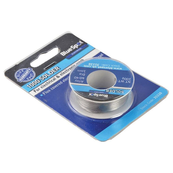 Bluespot Tools Flux Covered Solder 100g 60/40 BlueSpot Tools - Town Tools