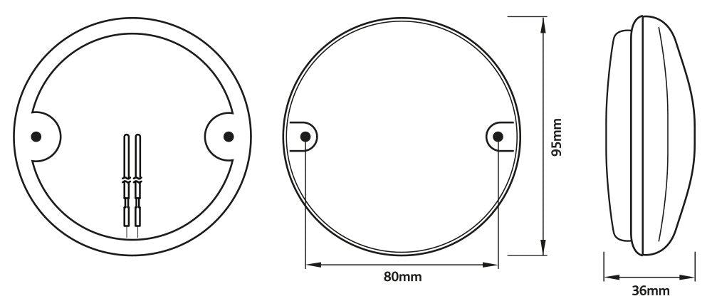 Ring RCV4501 Clear Lens LED Indicator Lamp