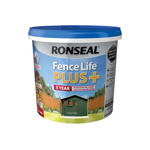 Ronseal Fence Life Plus+ Forest Green 5 litre Ronseal - Town Tools