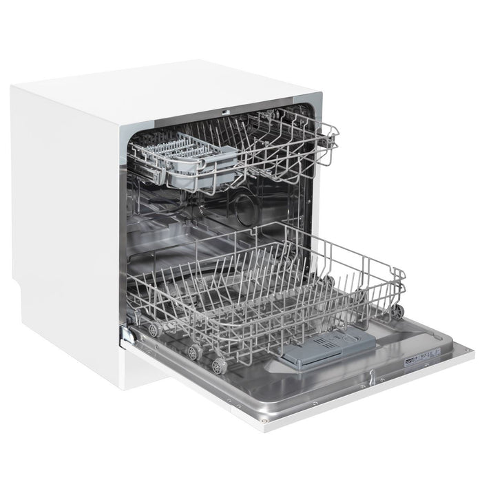 Baridi Tabletop Dishwasher 8 Place Settings 8L Capacity - White DH86