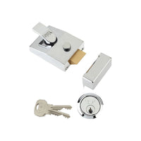 Yale Locks 89 Deadlock Nightlatch 60mm Backset Chrome Finish Box