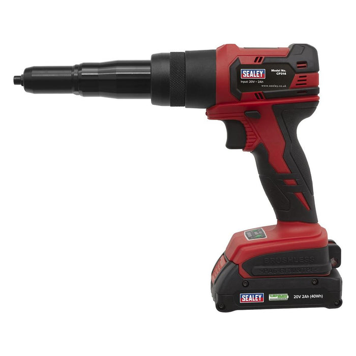 Sealey Cordless Riveter 20V 2Ah Lithium-ion CP314 Sealey - Town Tools 