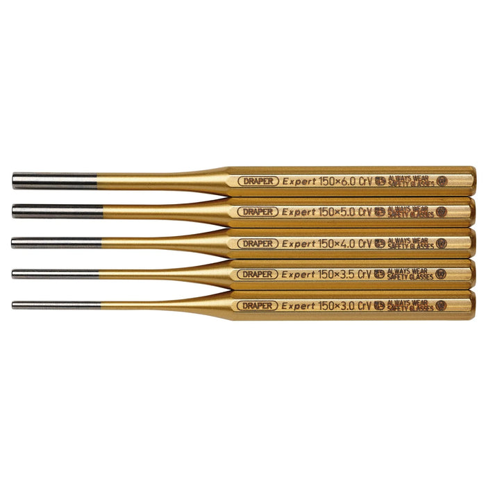 Draper Expert Octagonal Parallel Pin Punch Set (5 Piece) - 119/5