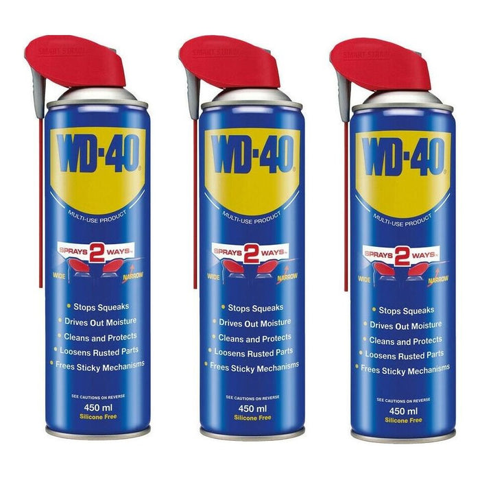 3X WD-40 Multi-Use Smart Straw 450ml Spray Aerosol Can WD-40 - Town Tools 