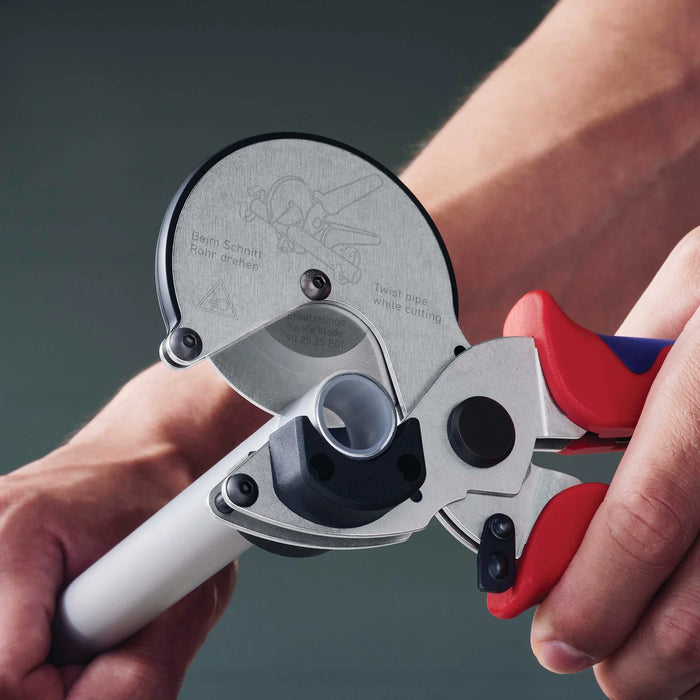KNIPEX 90 25 25 Pipe Cutter For Composite and Plastic Pipes, 210mm - 90 25 25