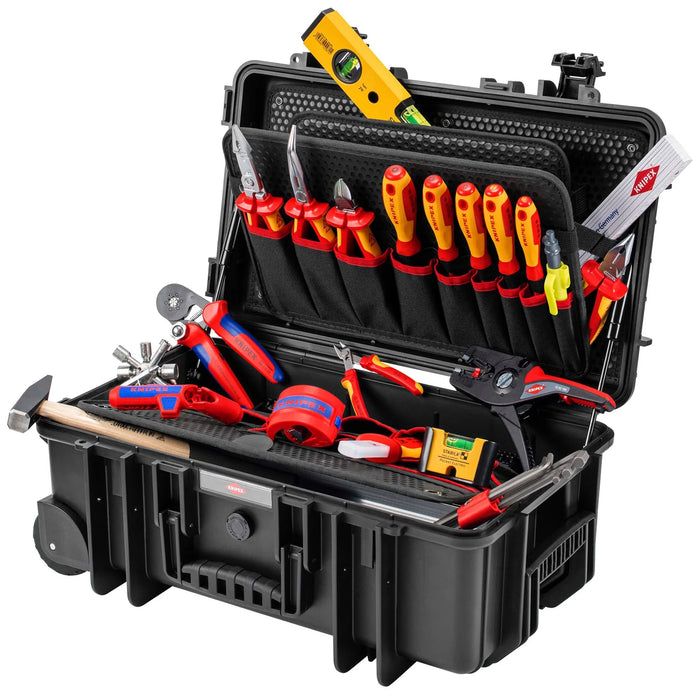 KNIPEX 00 21 33 E Tool Case "Robust26 Move" Electric, 22 Parts, 550mm